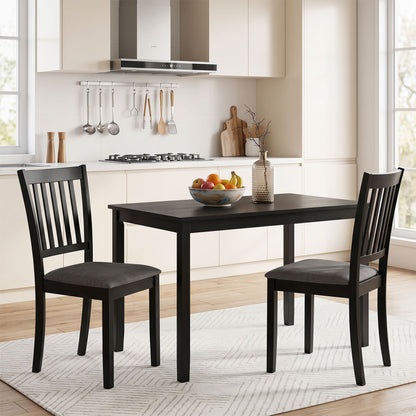 Upholstered Dining Chairs Set of 2 with Rubber Wood Frame