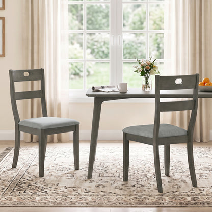 Wooden Dining Chairs Set of 2 with Padded Seats