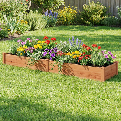 Wooden Raised Garden Bed Set of 2 for Vegetables & Herbs