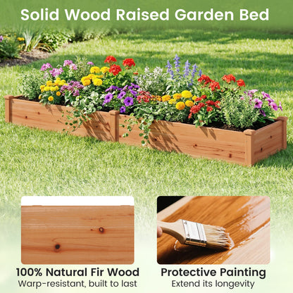 Wooden Raised Garden Bed Set of 2 for Vegetables & Herbs