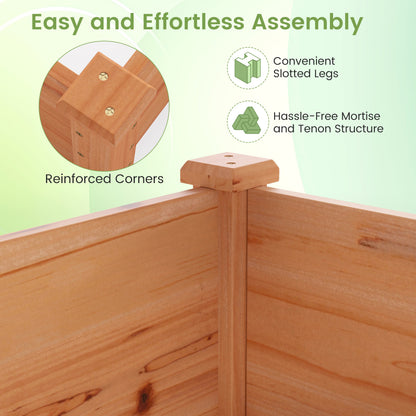 Wooden Raised Garden Bed Set of 2 for Vegetables & Herbs
