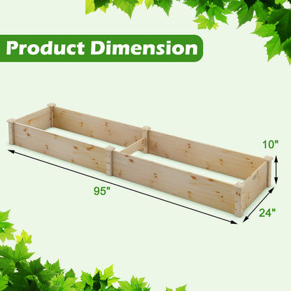 Wooden Raised Garden Bed Set of 2 for Vegetables & Herbs