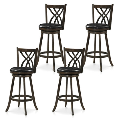 Counter Height Bar Stools Set of 4 with Swivel Seat