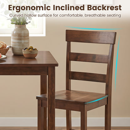 Counter Height Bar Stools Set of 2 - Rubber Wood Frame
