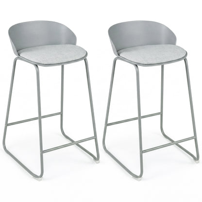 Counter Height Bar Stools Set of 4 with Curved Backrest