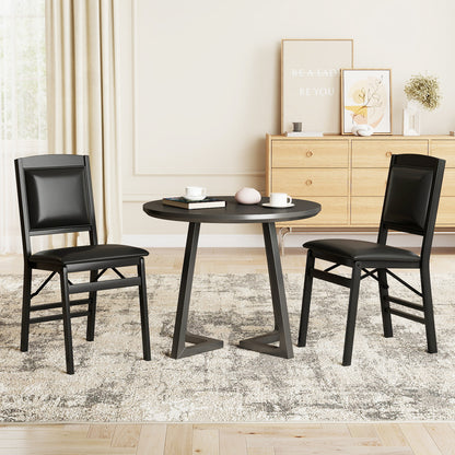Set of 4 Folding Dining Chairs with Padded Seat and High Backrest