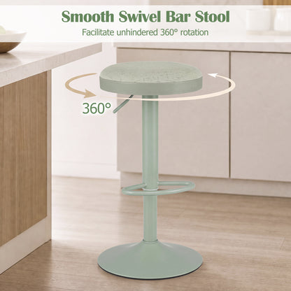 Adjustable Swivel Bar Stools Set of 4 with Padded Seats