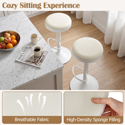 Adjustable Swivel Bar Stools Set of 4 with Padded Seats