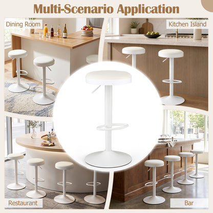 Adjustable Swivel Bar Stools Set of 4 with Padded Seats