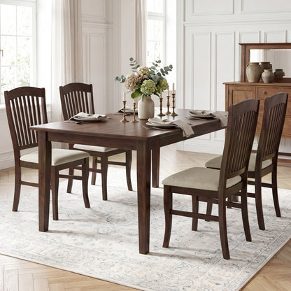 Dining Chairs Set of 4 with Padded Seats and Rubber Wood Frame