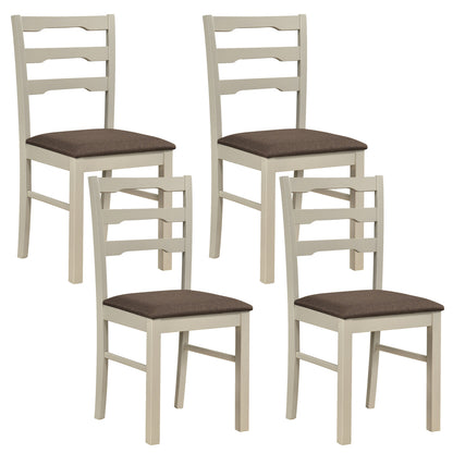 Upholstered Dining Chairs Set of 4 with Wood Frame