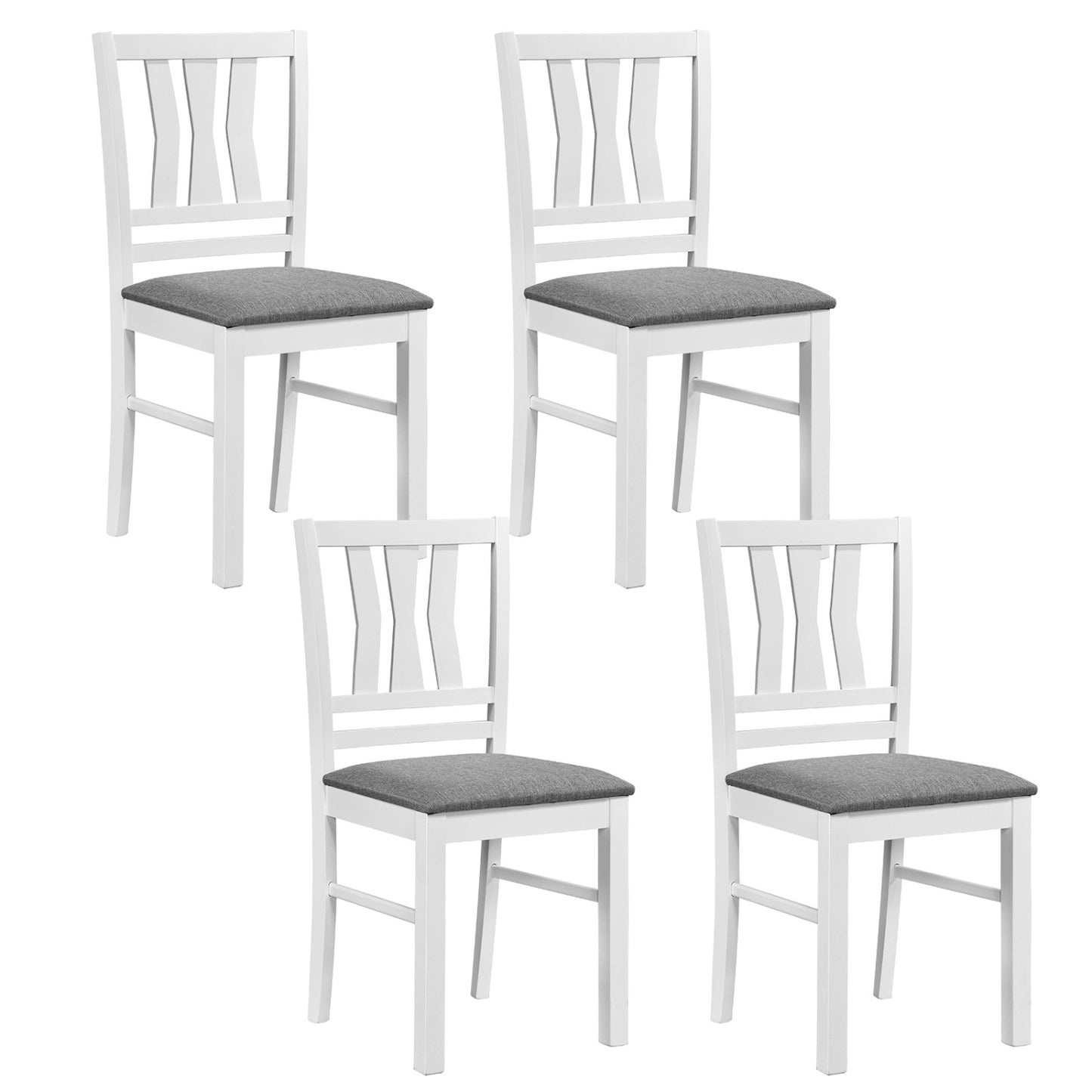 Upholstered Dining Chairs Set of 4 with Wood Frames