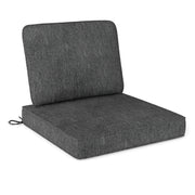 Set of 4 Outdoor Patio Cushion Set with Removable Covers-Gray