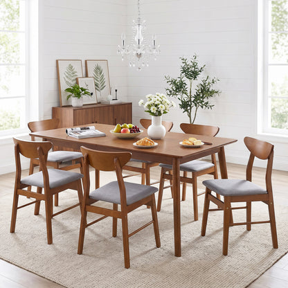 Upholstered Dining Chairs Set of 4 with Curved Backrest