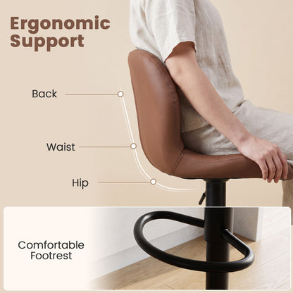 Swivel Bar Stools Set of 4 with Adjustable Height