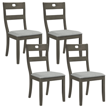 Wooden Dining Chairs Set of 4 with Padded Seats