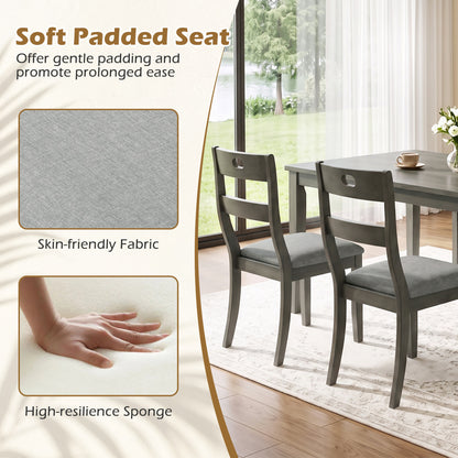 Wooden Dining Chairs Set of 4 with Padded Seats