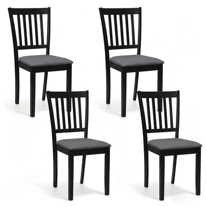 Upholstered Dining Chairs Set of 4 with Rubber Wood Frame