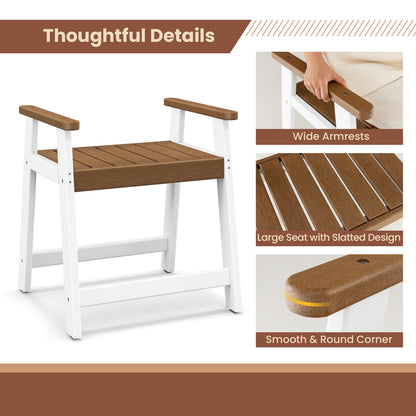 Shower Bench with Arms for Inside Shower Shaving Legs