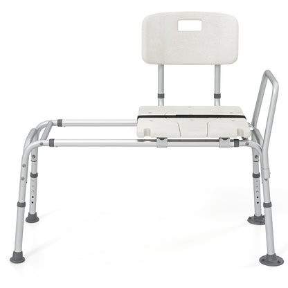 Sliding Tub Transfer Bench with Extra-Wide Seat for Elderly and Disabled