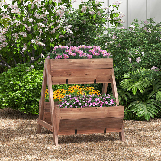 Vertical Raised Garden bed with 3 Wooden Planter Boxes