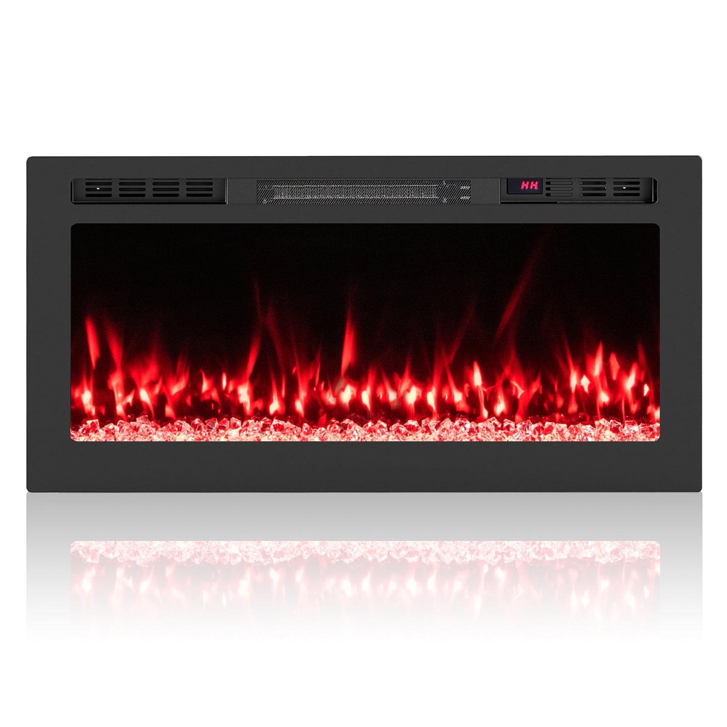 Smart WiFi Electric Fireplace Wall Mounted & Recessed 750W/1500W Heater-36 Inch