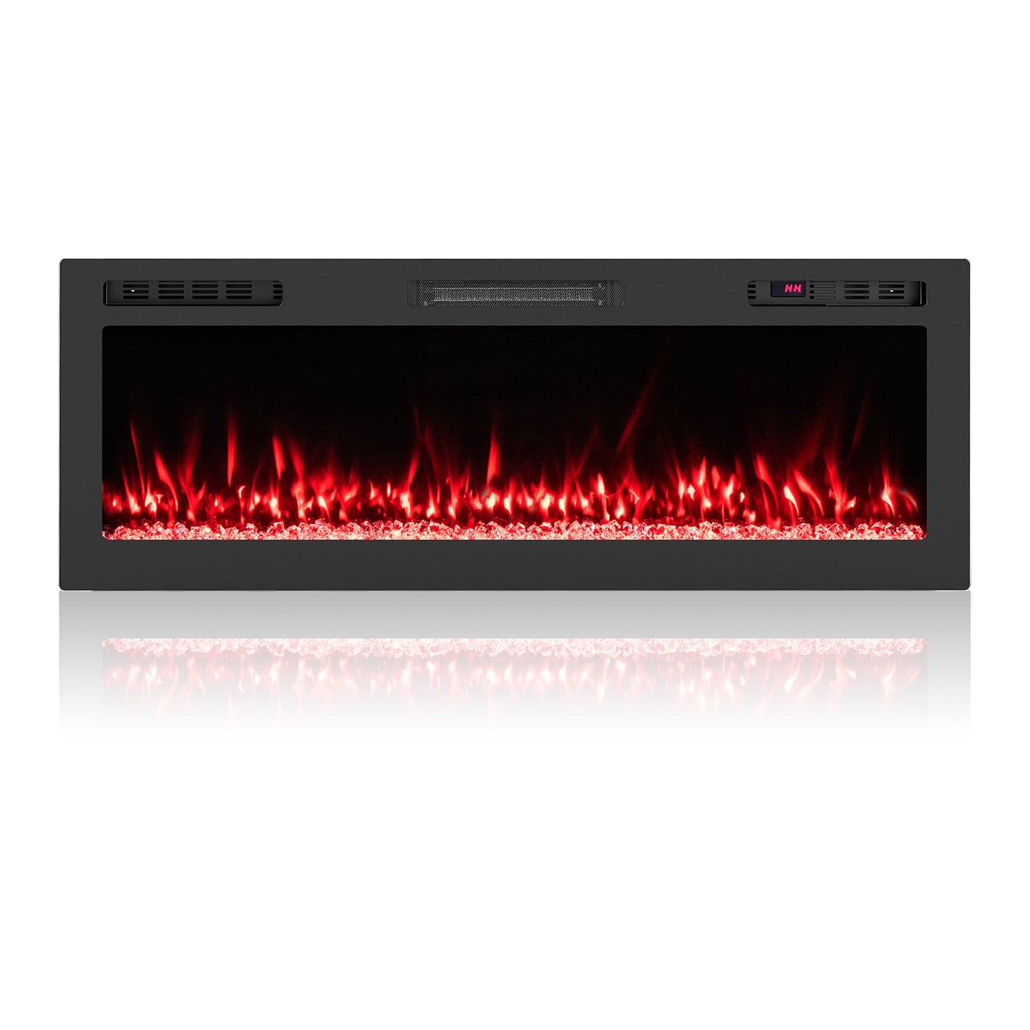 Smart WiFi Electric Fireplace Wall Mounted & Recessed 750W/1500W Heater-50 Inch