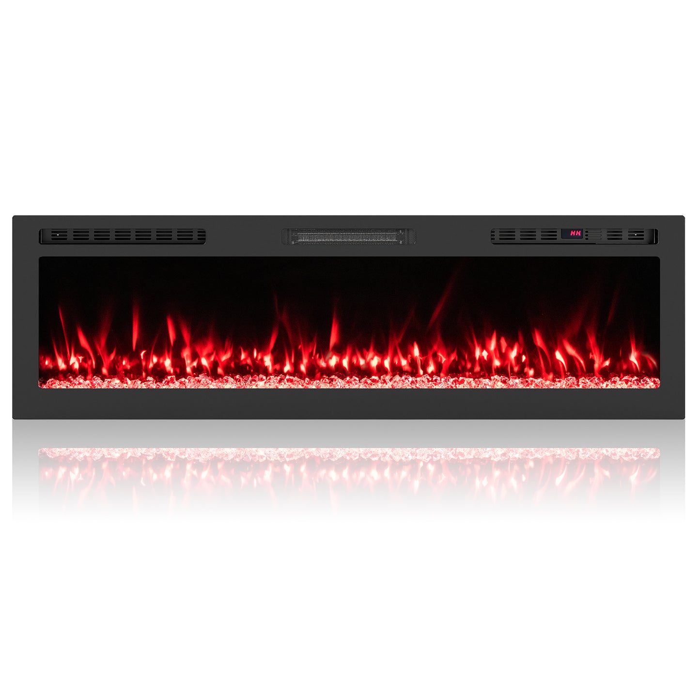 Smart WiFi Electric Fireplace Wall Mounted & Recessed 750W/1500W Heater-60 Inch