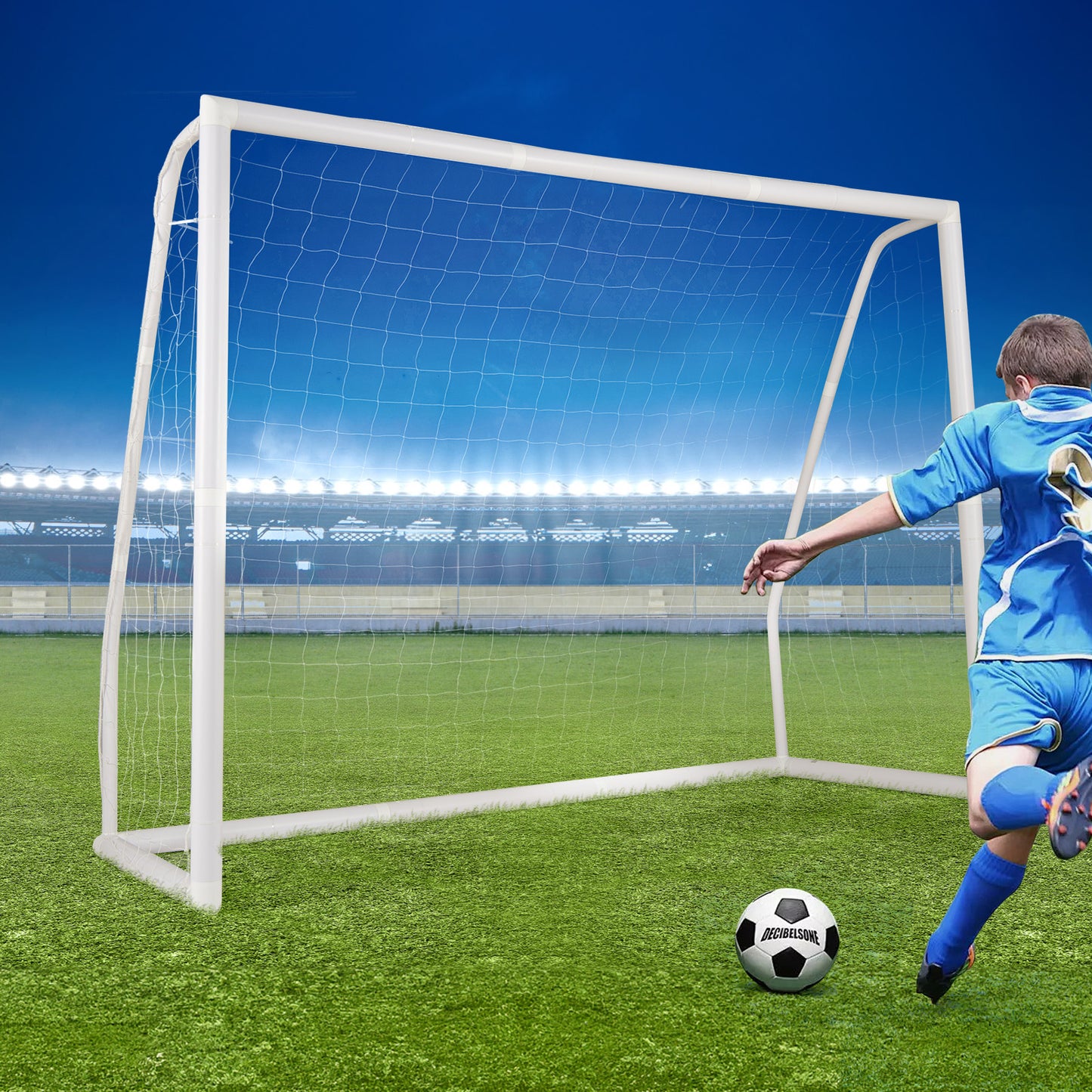8' x 6' Soccer Goal with Ground Stakes and Soccer Cones