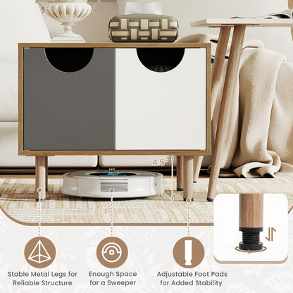 Sofa Side Tables with Metal Legs for Living Room