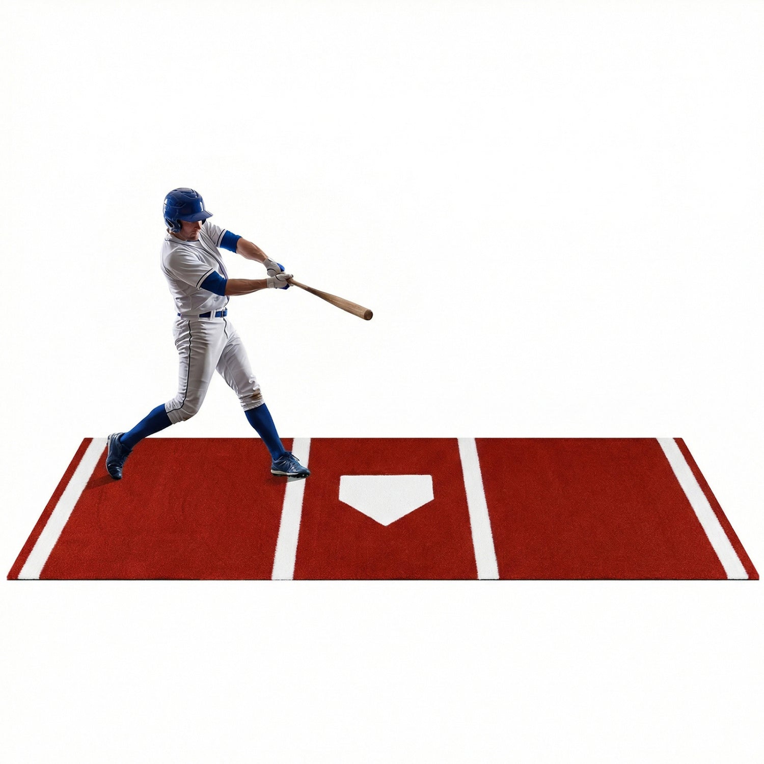 Softball Pitching Mat 10 x 3 Feet Softball Training Aid-Red