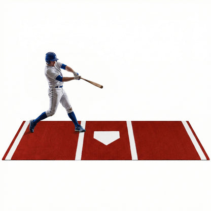 Softball Pitching Mat 10 x 3 Feet Softball Training Aid-Red