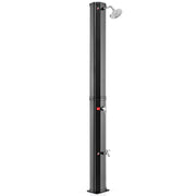 7.5 Feet 15.9 Gallon Solar Heated Outdoor Shower with Shower Head-Black