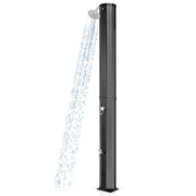 7.5 Feet 15.9 Gallon Solar Heated Outdoor Shower with Shower Head-Black
