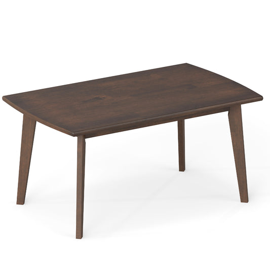 Solid Wood Modern Coffee Table with Tapered Legs