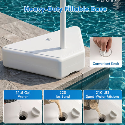 Pool Basketball Hoop with Adjustable Height & 2 Balls