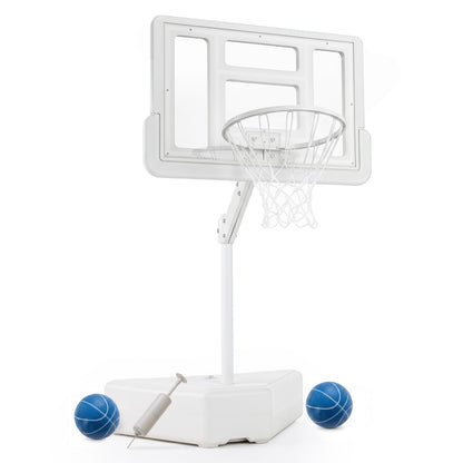 Pool Basketball Hoop with Adjustable Height & 2 Balls