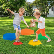 Stepping Stones for Kids 5 PCS Non-Slip Balance Stones with Storage Bag-Multicolor