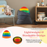 Stepping Stones for Kids 5 PCS Non-Slip Balance Stones with Storage Bag-Multicolor