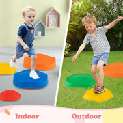 Stepping Stones for Kids 5 PCS Non-Slip Balance Stones with Storage Bag-Multicolor