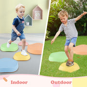 Stepping Stones for Kids 5 PCS Non-Slip Balance Stones with Storage Bag-Macaron