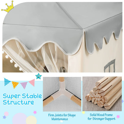 Kids Large Play Castle Fairy Tent with Mat