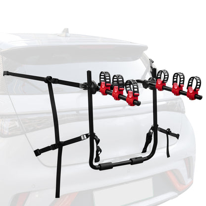 Trunk Mount 3-Bike Rack with Anti-Sway Straps for SUV