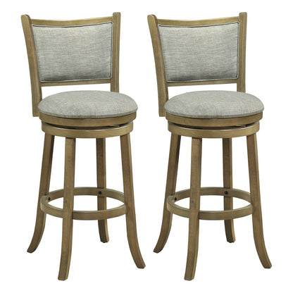 Swivel Bar Stools Set of 2 with Soft-padded Back and Seat-S - L