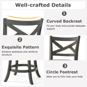 27/31 Inch Swivel Bar Stools Set of 2 with Hollow Back and Soft-padded Seat-27 Inch