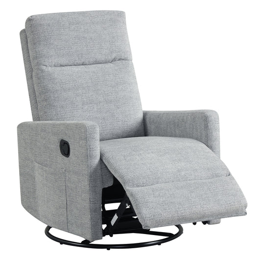 Swivel Rocking Chair 360° Nursery Reclining Rocker Armchair with Cushioned Back