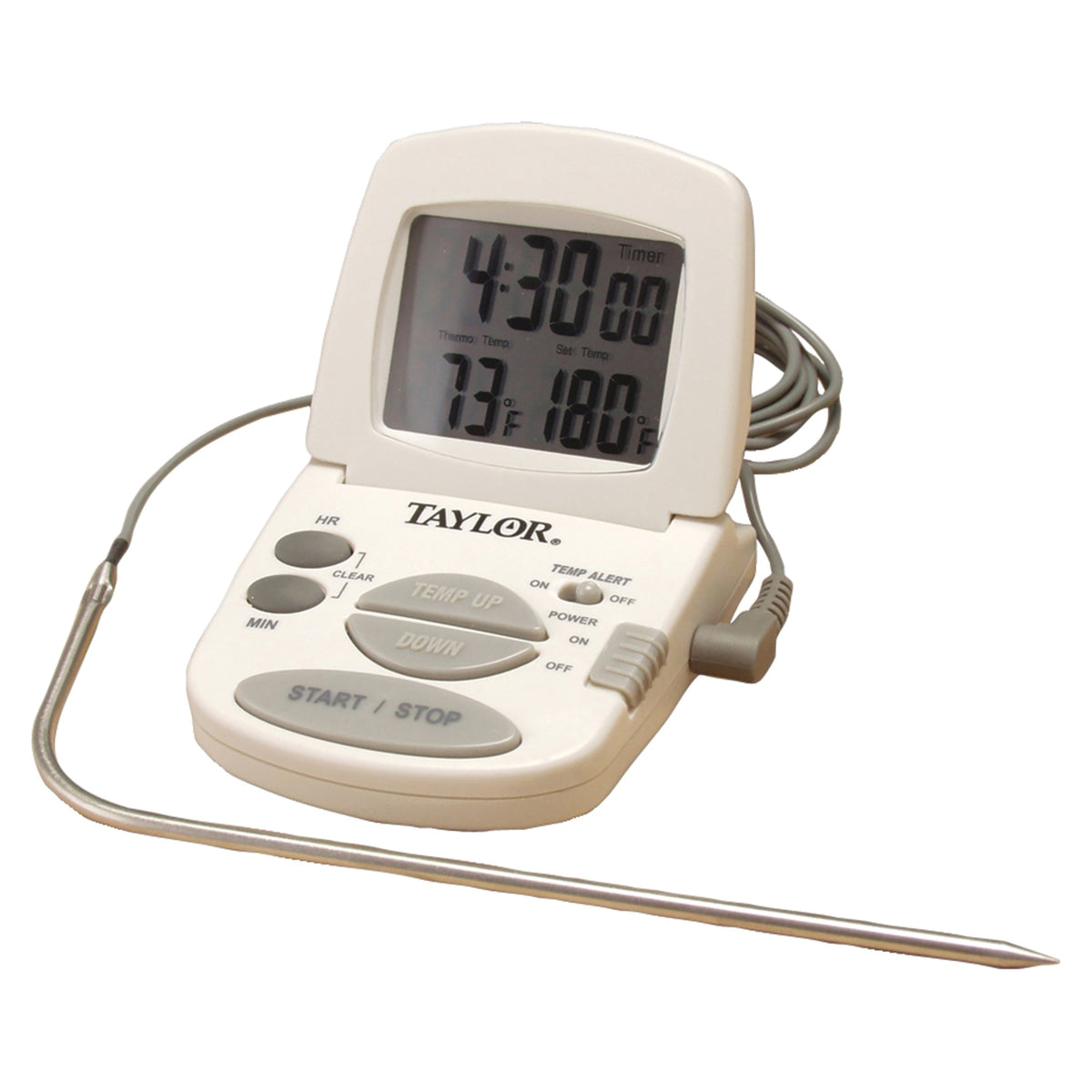 Taylor Digital Cooking Thermometer & Timer with Wired Probe