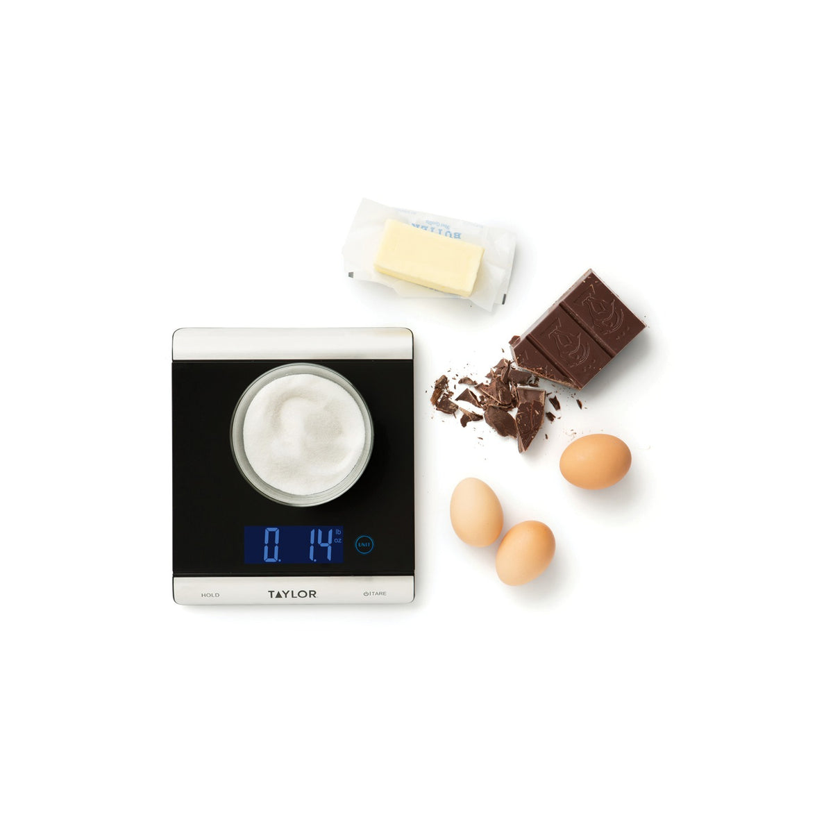 Taylor High-Capacity Digital Kitchen Scale with Glass Platform, 33 Lb. - view 4