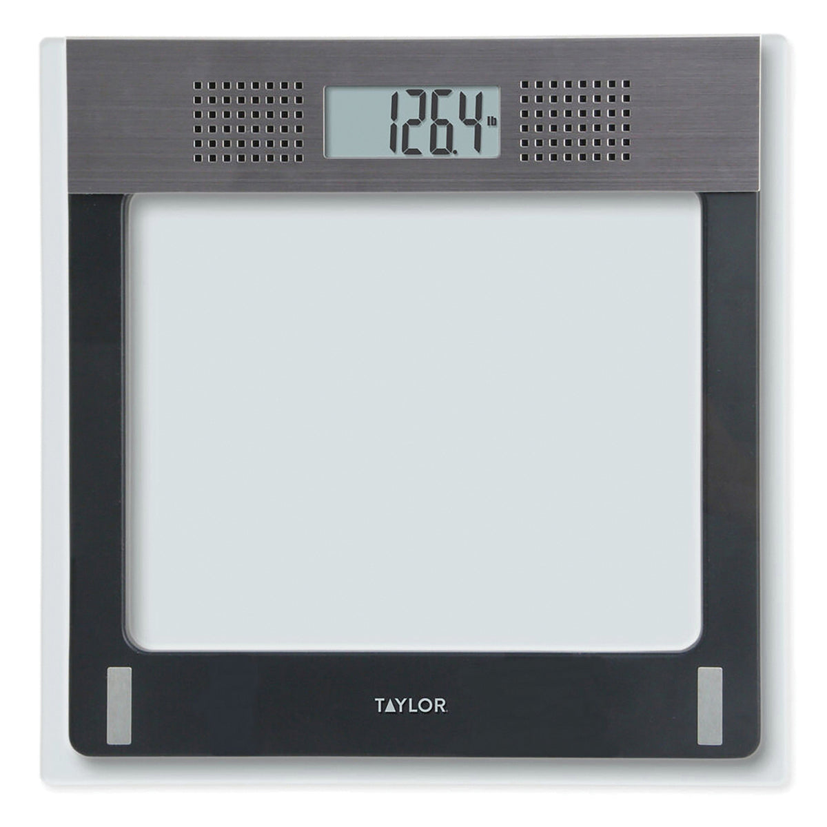 Taylor Talking Digital Bathroom Scale, Clear Glass, 440 Lb.