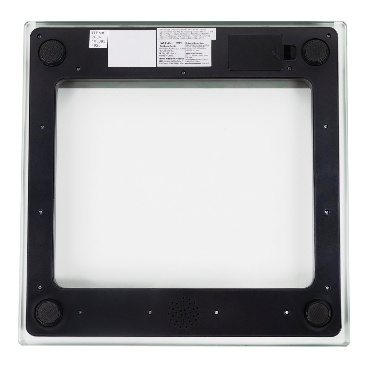 Taylor Talking Digital Bathroom Scale, Clear Glass, 440 Lb. - view 2